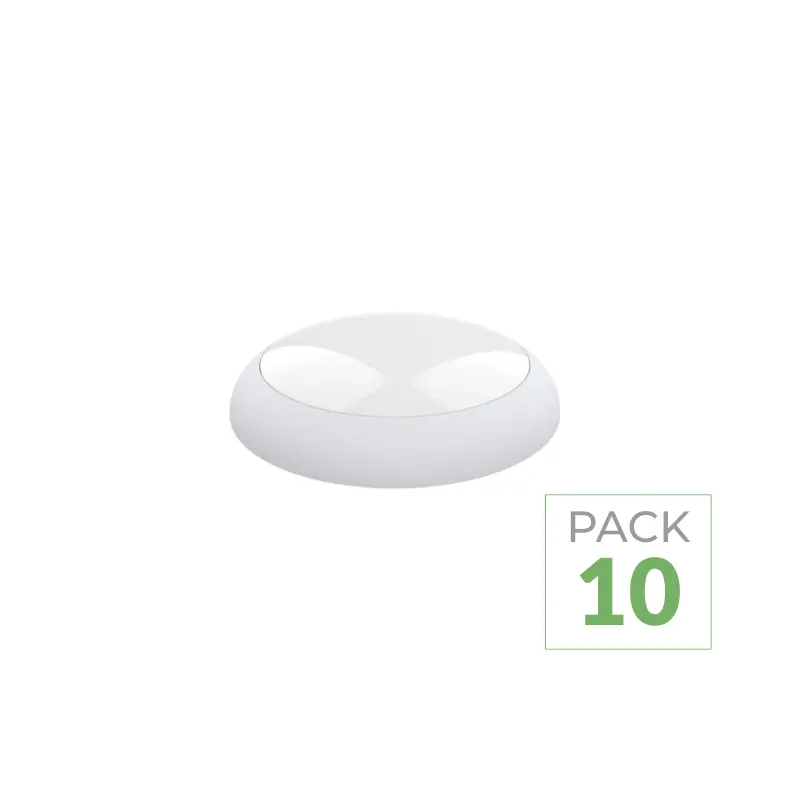 Pack de 10 - Applique Ronde LED Blanche 20W\\/16W\\/12W ajustable avec Détecteur CCT - 3000K\\/4000K\\/6000K