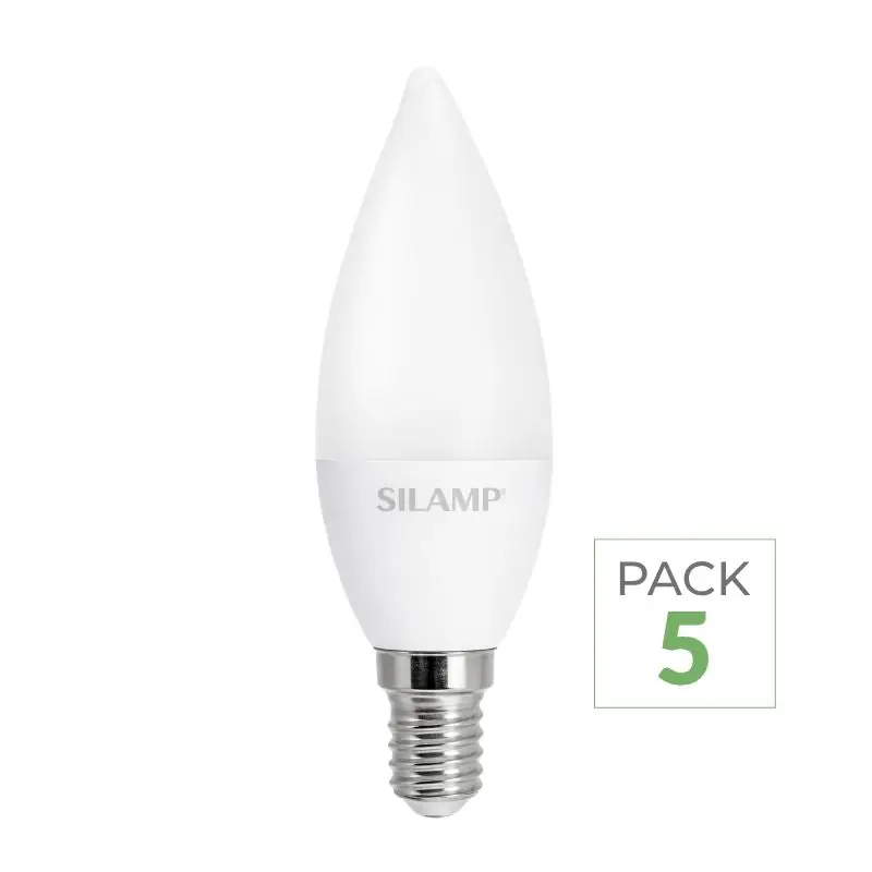 Pack de 5 - Ampoule E14 LED 8W 220V C37 180°