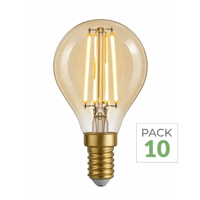 Pack de 10 - Ampoule E14 LED Filament 4W G45