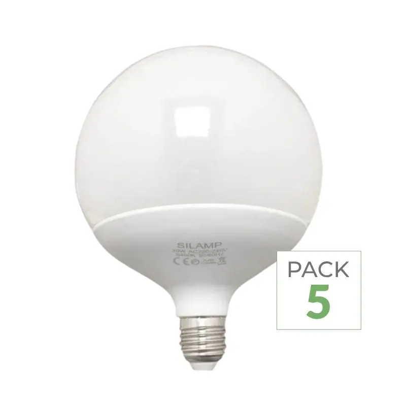 Pack de 5 - Ampoule E27 LED 18W 220V G95 300°