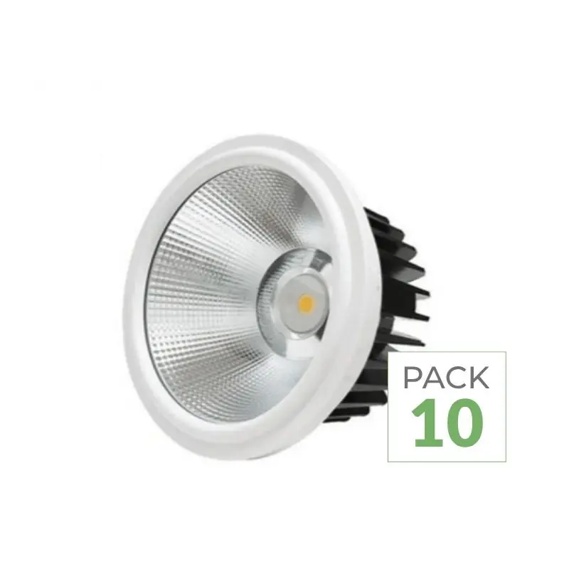 Pack de 10 - Ampoule LED AR111 20W COB Rond