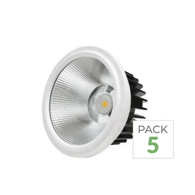 Pack de 5 - Ampoule LED AR111 20W COB Rond