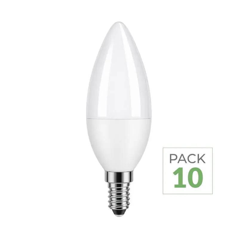 Pack de 10 - Ampoule LED E14 4.8W C37 180°