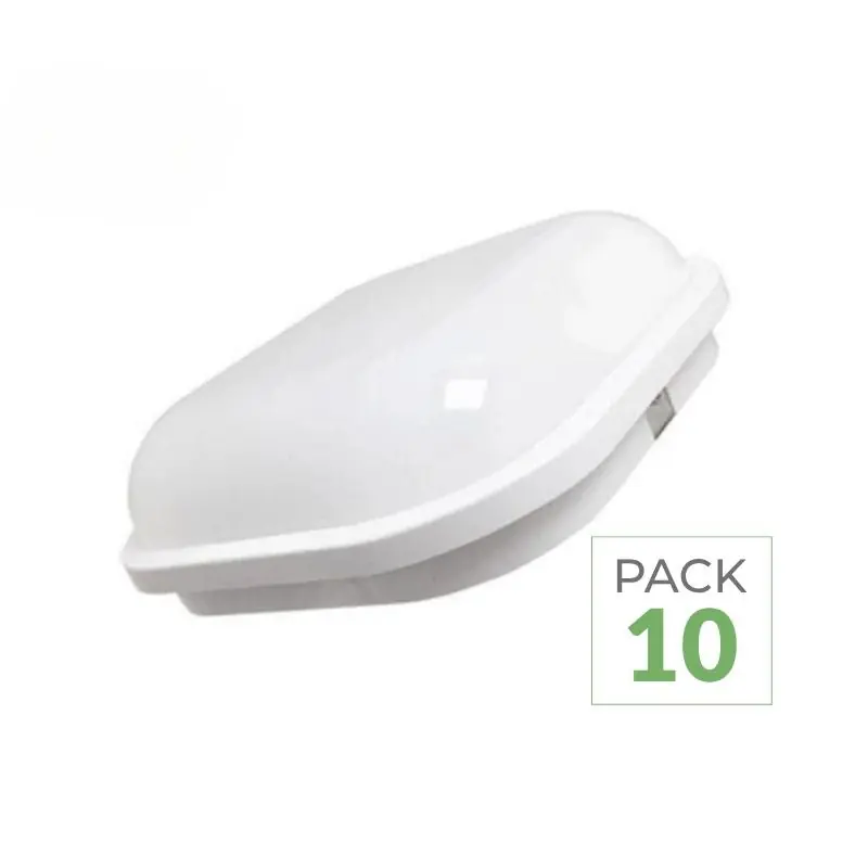 Pack de 10 - Applique LED Murale 20W BLANC Carré IP65