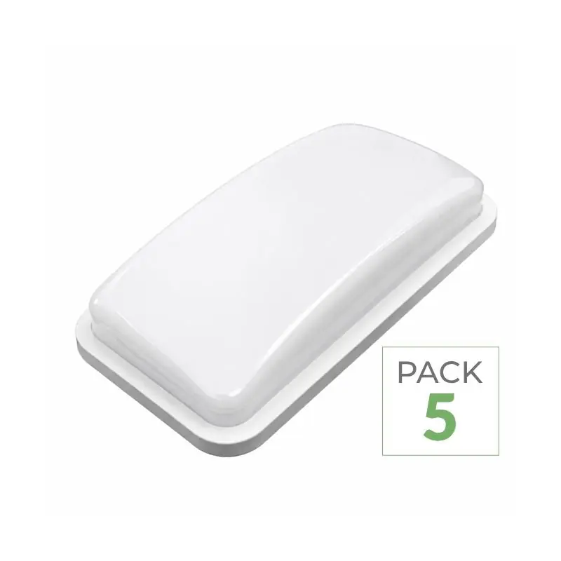 Pack de  5 - Applique LED Murale 20W Rectangulaire IP65