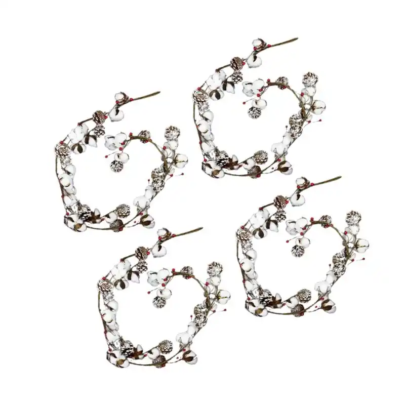 Guirlande de Noël Fleurs de Coton 1m50 (Lot de 4)