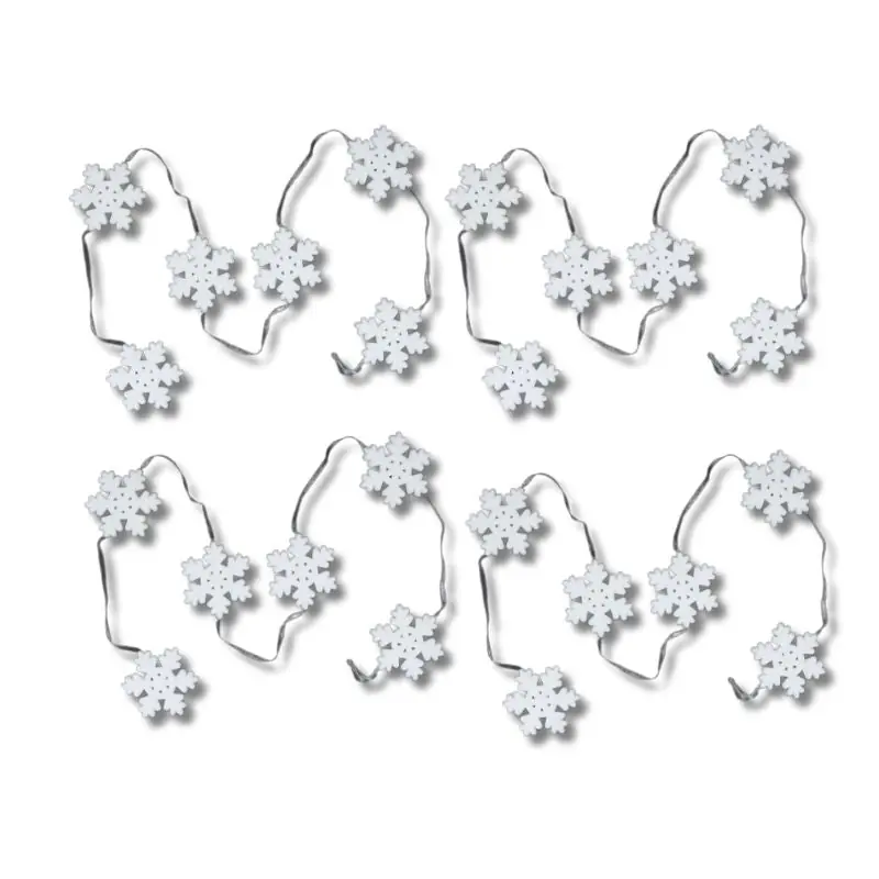 Guirlande Flocon de Neige 1.8m (Lot de 4)