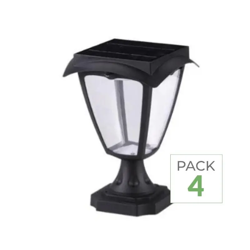 Pack de 4 - Lanterne Solaire Connectée à poser RGBW IP54