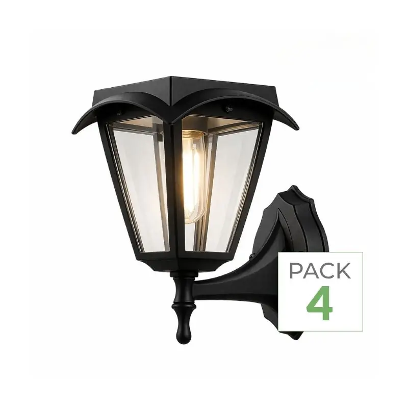 Pack de 4 - Lanterne Solaire Connectée Murale RGBW IP54