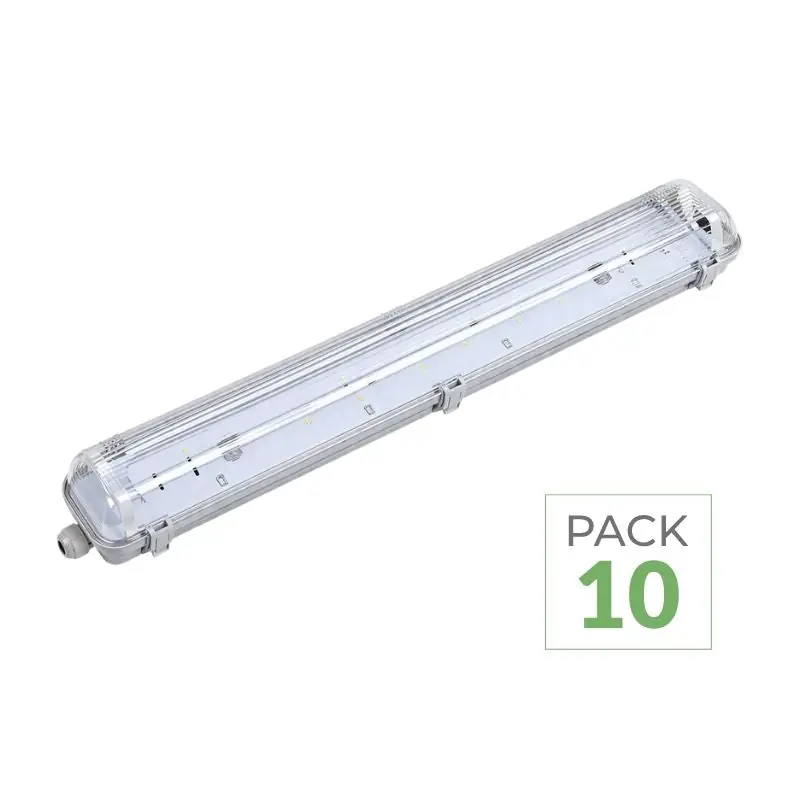 Pack de 10 - Réglette LED Étanche IP65 150CM 55W 120° avec Détecteur