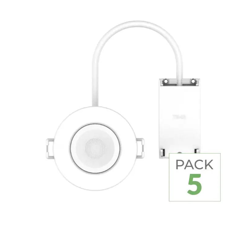 Pack de 5 - Spot LED étanche IP65 Encastrable Dimmable CCT 6W Alu