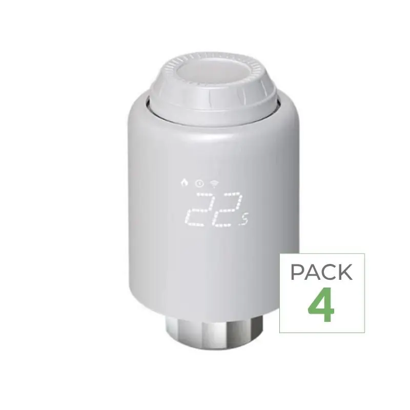 Pack de 4 - Tête Thermostatique Connectée Universelle