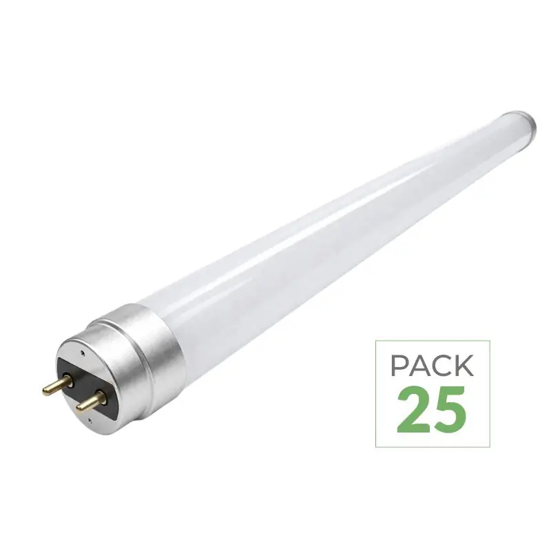 Pack de 25 - Tube Néon LED 60cm T8 9W IP20 Haut Rendement 163lm\\/W - Garantie 5 ans