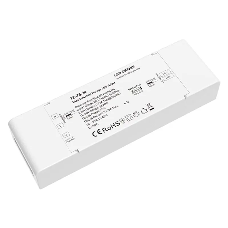 Transformateur LED 220V 24V 75W 3,125A TRIAC Dimmable \\/ Push Dim