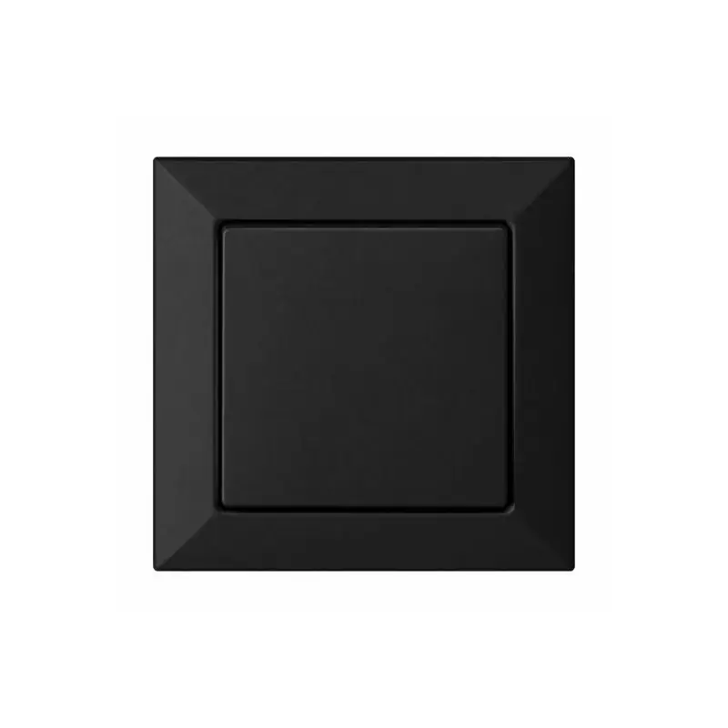 Interrupteur Mural Simple Encastré 10A - Noir mat