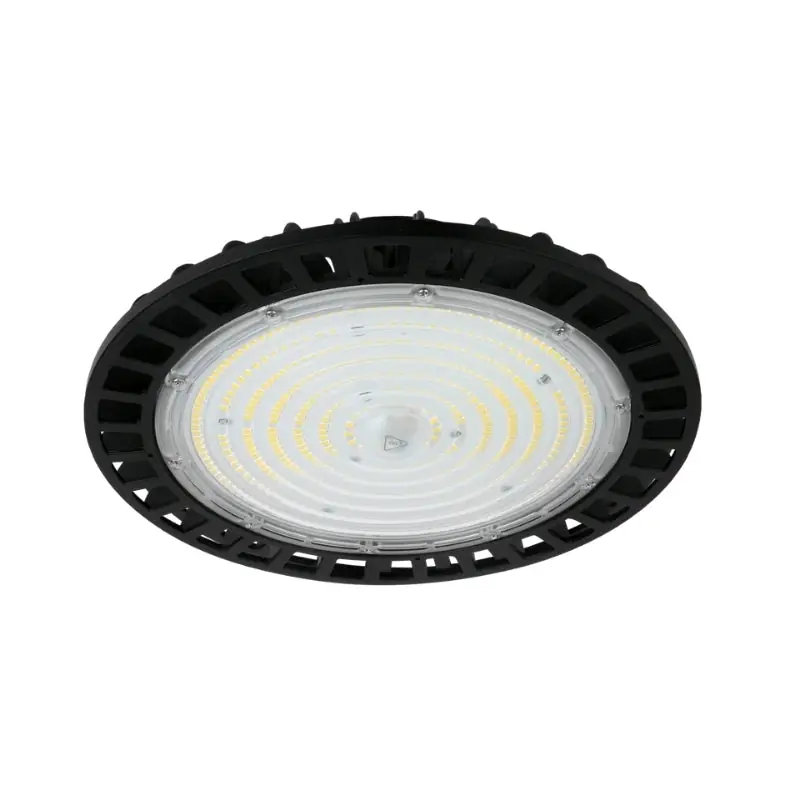 Cloche LED industrielle UFO 200W 175lm\\/W 120° IP65 CRI80 Noir DALI-2