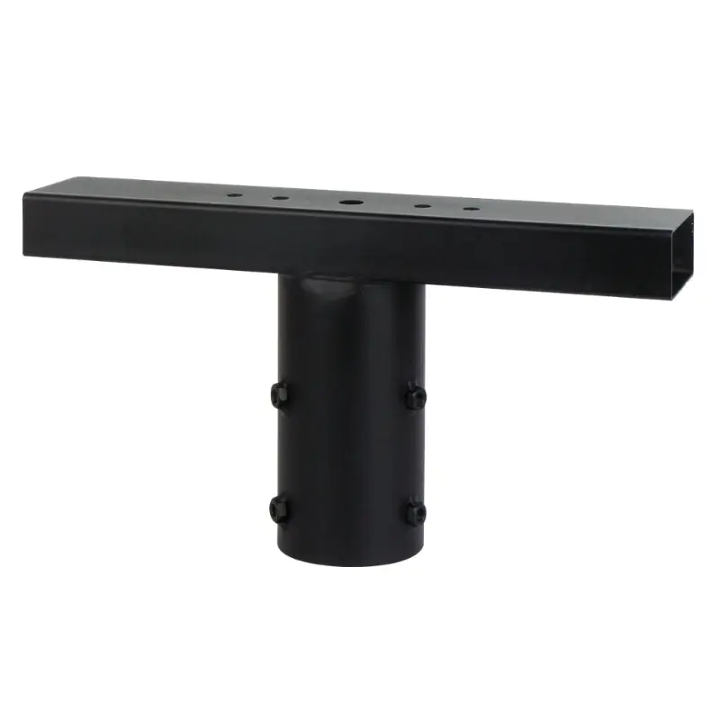 Support de Projecteur T pour Mât d'Éclairage Noir
