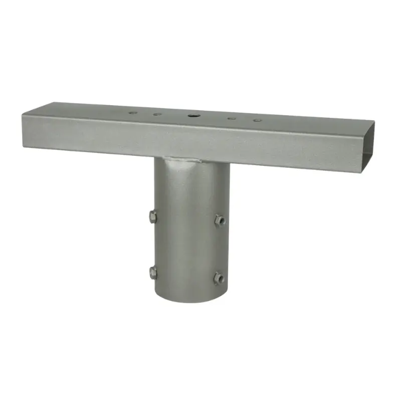 Support de Projecteur T pour Mât d'Éclairage Gris