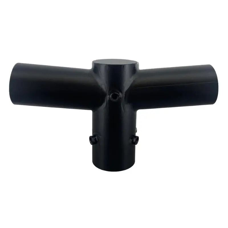Support Noir 2 Luminaires pour Mât d'Éclairage