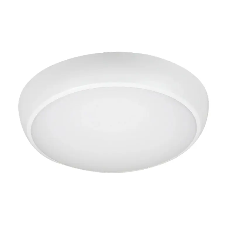 Plafonnier LED Rond 12\\/16W 100lm\\/W IP65 IK08 Blanc avec Module de Secours 3h + AT