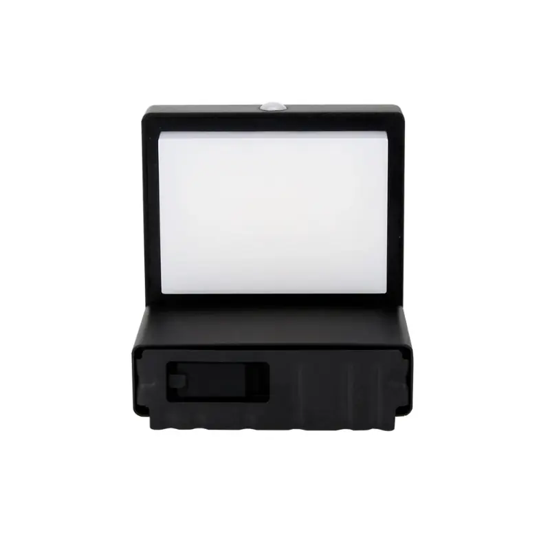 Applique Murale Solaire 220lm USB-C Carré IP54 Noir