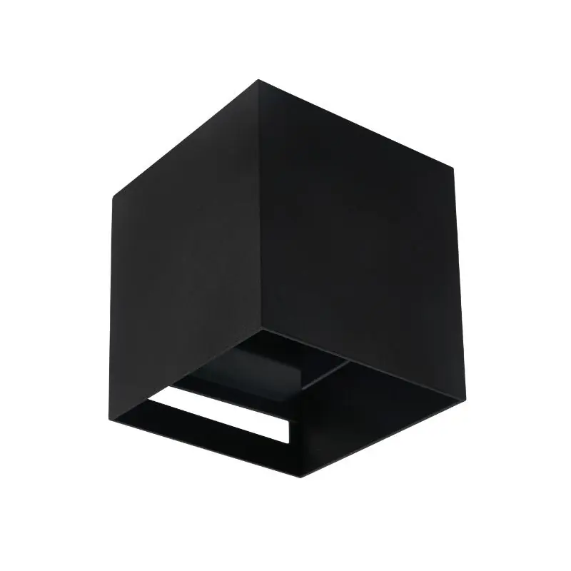 Applique Murale Noire IP65 Cube pour Ampoule G9