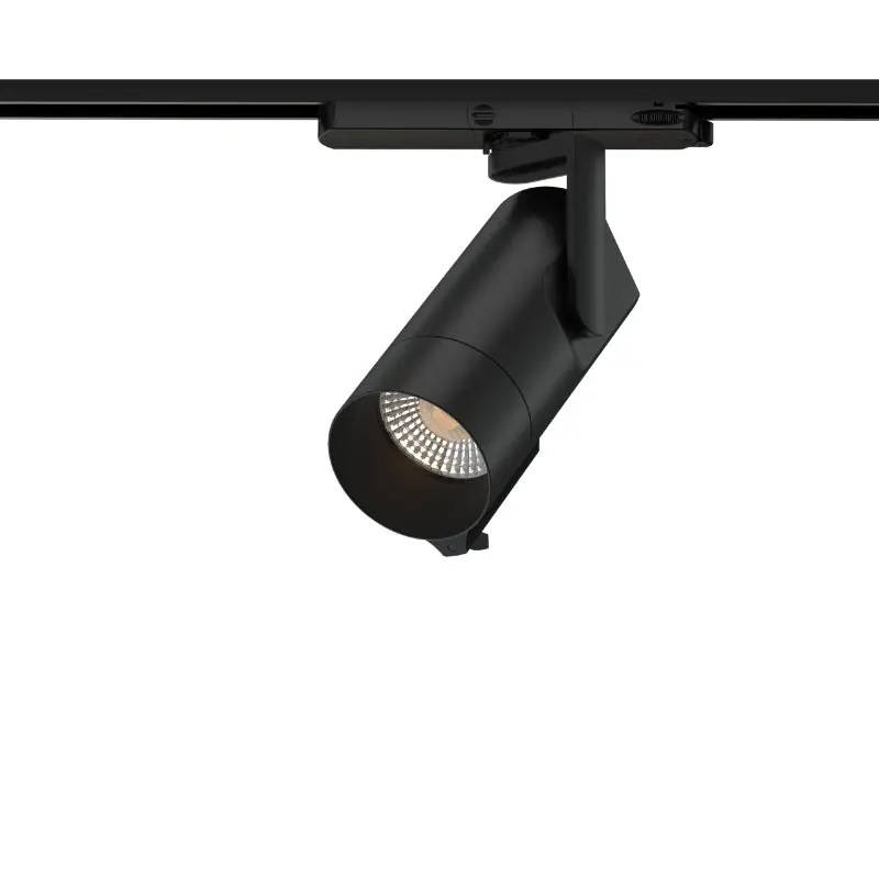 Spot LED sur Rail Triphasé Intelligent IA 35W CCT 50° Noir