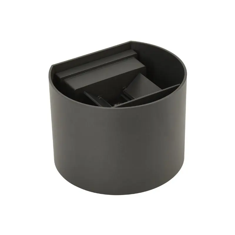 Applique Murale Graphite Grise 12W Double Faisceau IP65 Ovale
