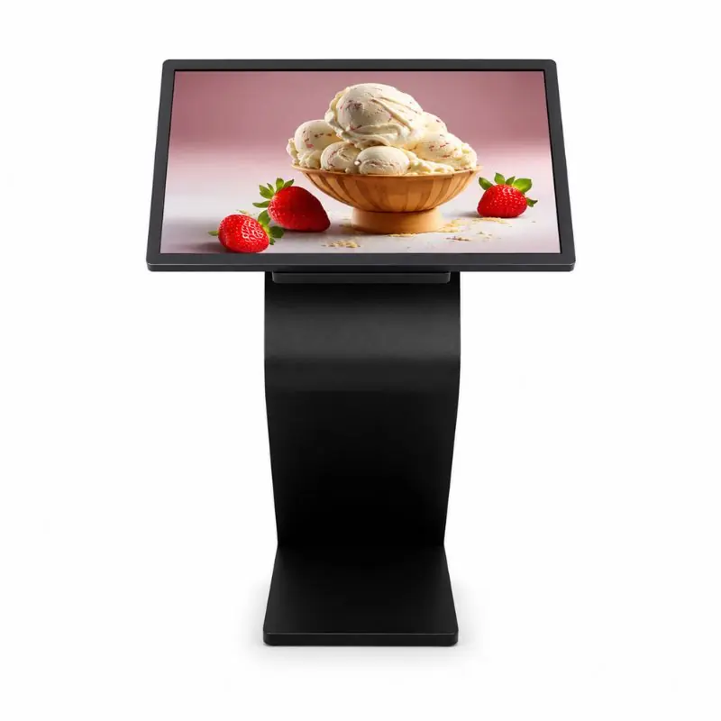 Écran Publicitaire Tactile 43\\" Horizontal Forme K Android 2K sur Pied - Commerces et Restaurants