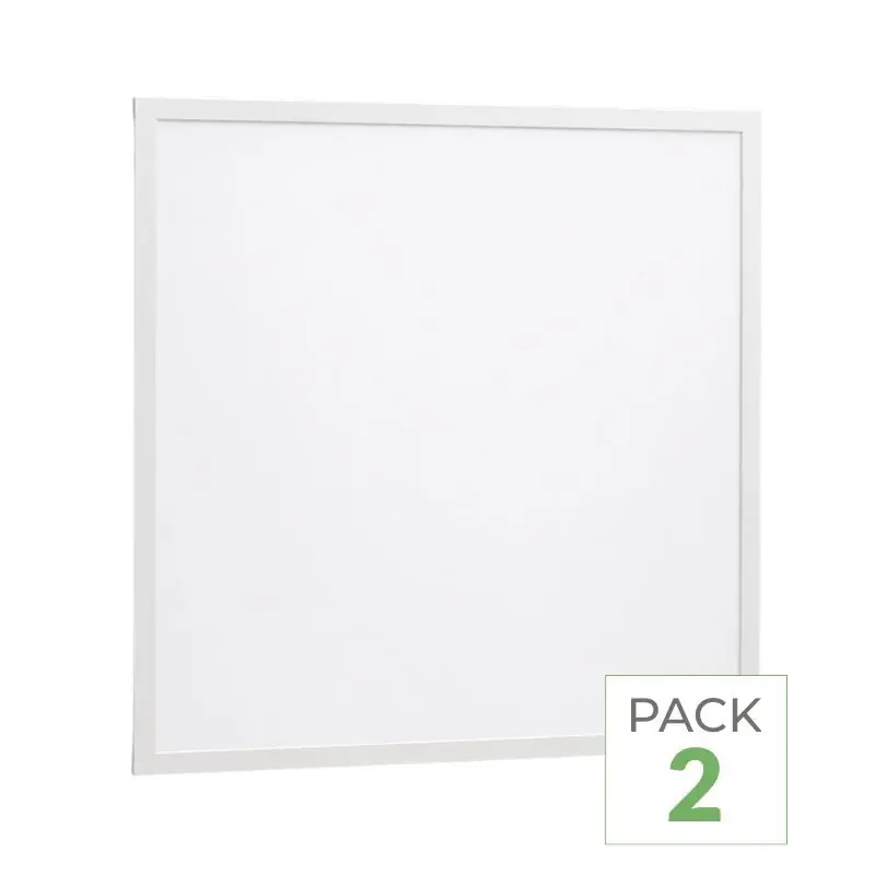 Pack de 2 - Panneau LED 36W 60x60 BLANC Dimmable 110lm\\/W avec Détecteur de Mouvement