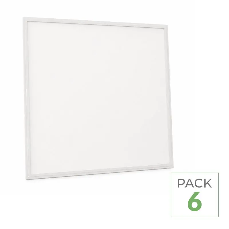 Pack de 6 - Panneau LED Slim 60x60 32W 130lm\\/W TRIAC Sans Flicker