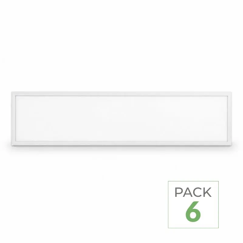 Pack de 6 - Panneau LED Slim 120x30 32W 130lm\\/W TRIAC Sans Flicker