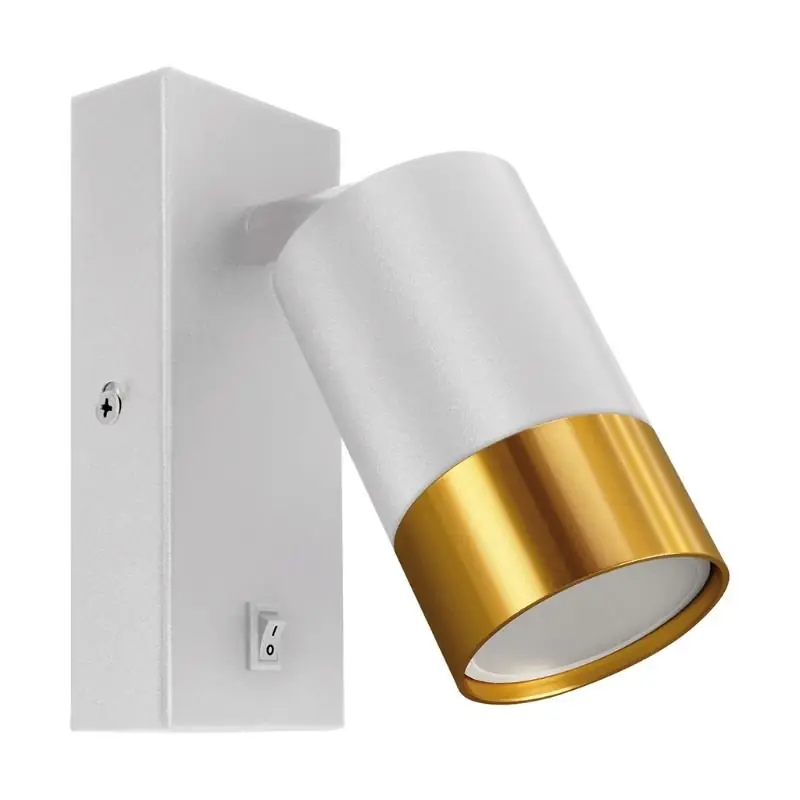 Verstelbare wandlamp met schakelaar voor GU10 -lamp