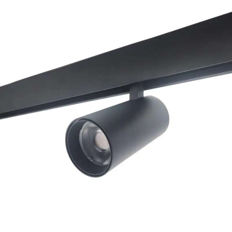 LED -plek op magnetische rail 48V 12w dimable di krachtig zwart