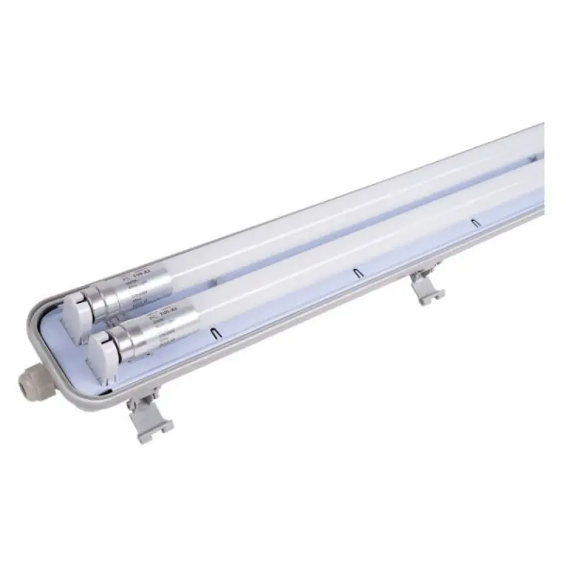 Double IP65 Waterdichte LED LED -kit + 2 T8 120cm 18W buizen (pakket van 8)