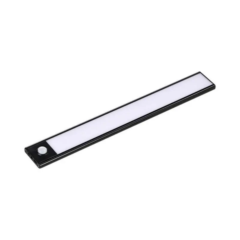 Oplaadbare LED -oplaadbare 40 cm 2W zwart met bewegingsdetector