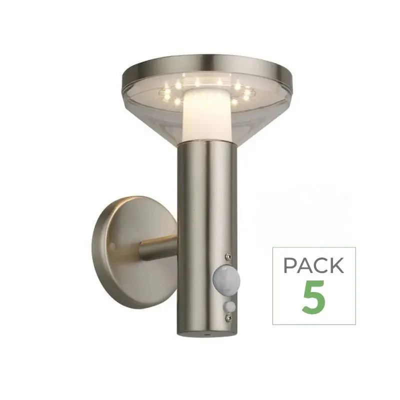 Solar LED Wall LED 2W IP44 met aluminiumdetector (5)