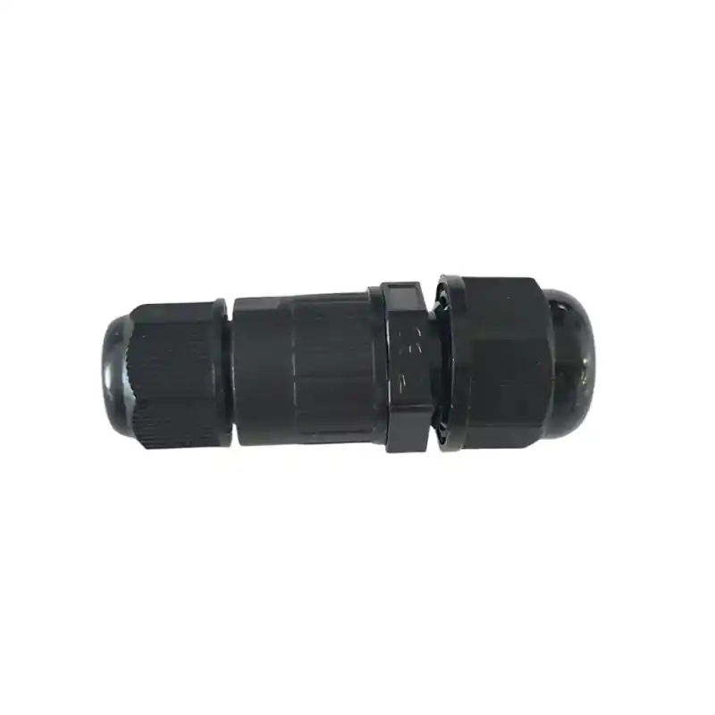 Lineaire connector 1 waterdichte output IP68 zwart