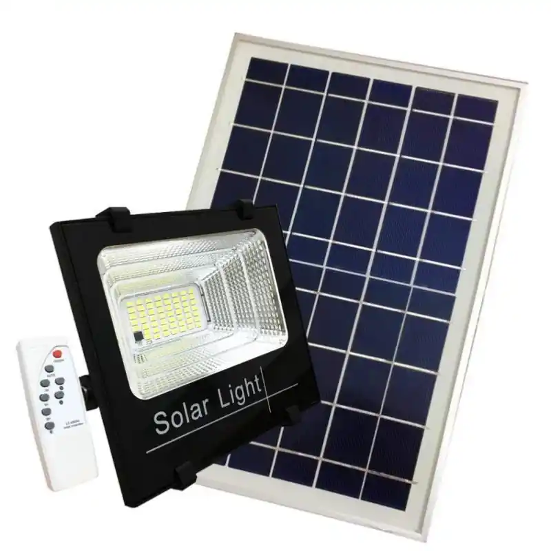 LED LED 15W -dimbaar met zonne -energie met detector (paneel+ afstandsbediening inbegrepen)