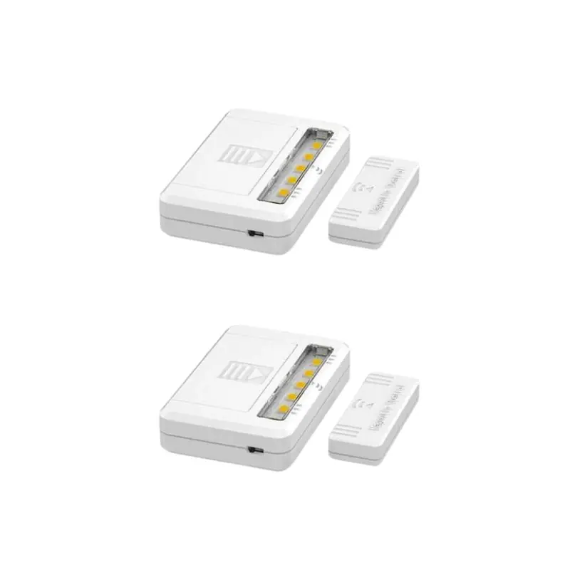 LED-kastlamp op batterijen met magnetische bediening 0,5W (pak van 2)