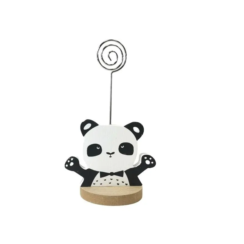 Puerta de foto de madera panda 8.5x6x15cm