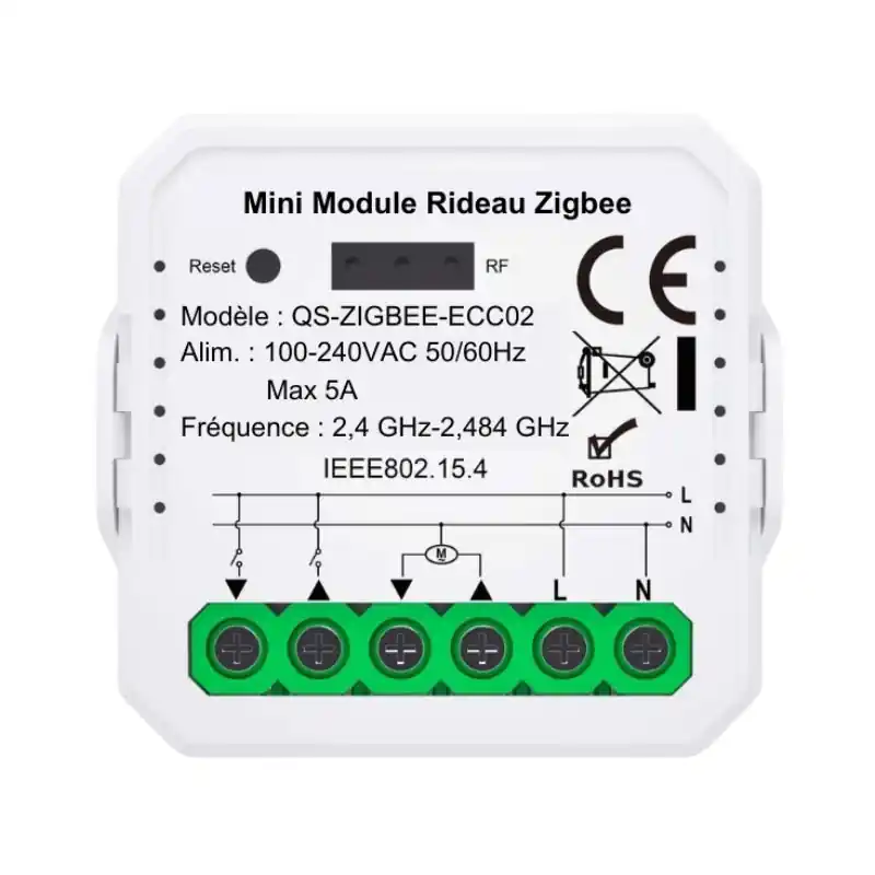 Interruptor de obturador del rodillo Zigbee + puerta de enlace Zigbee