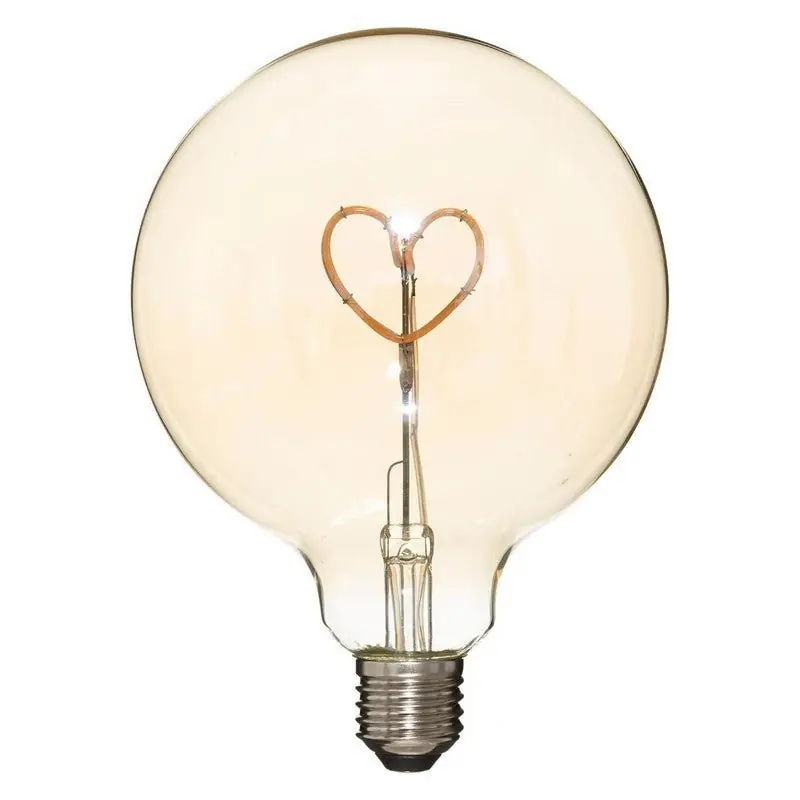 Filamento LEUR LEUR de bombilla LED E27 G125 Globe Ambré