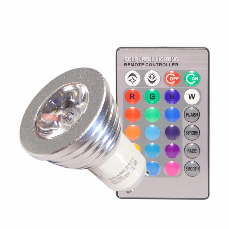 Bulbo LED GU10 3W RGB 220V M1 80 °
