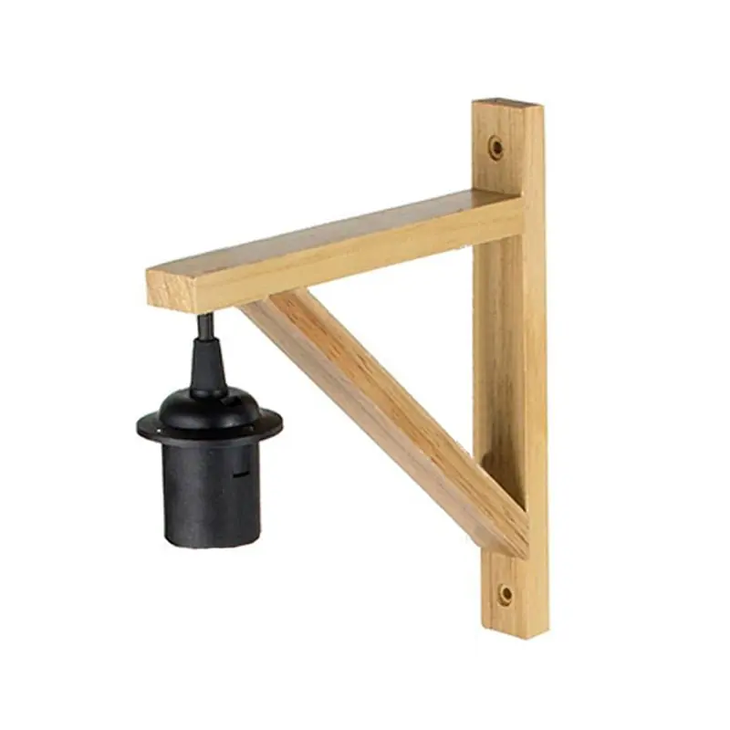 Luz de pared de madera para bombilla E27
