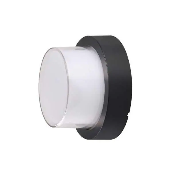 LED de luz de pared negro redondo IP65