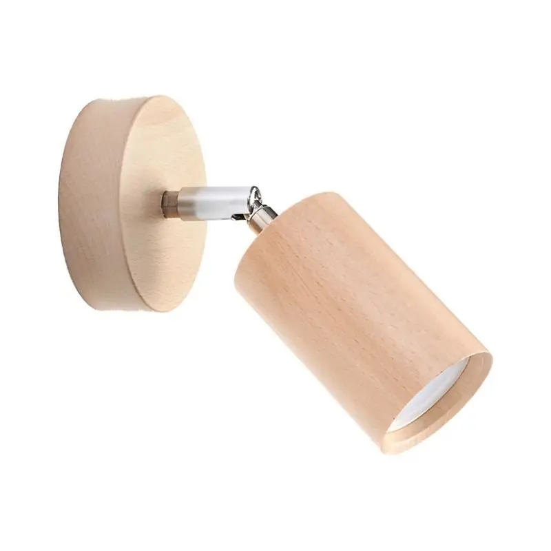 Lámpara de pared ajustable de madera para bulbo Gu10