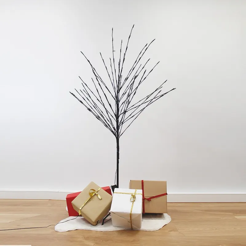 Árbol brillante de Navidad 1M60 RGB con control remoto IP44, 8 modos