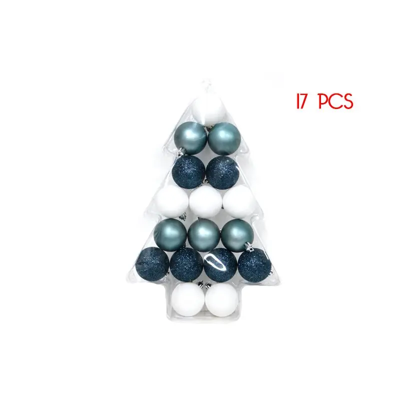Bolas de Navidad blancas \\/ azules 17 PCS Ø5cm