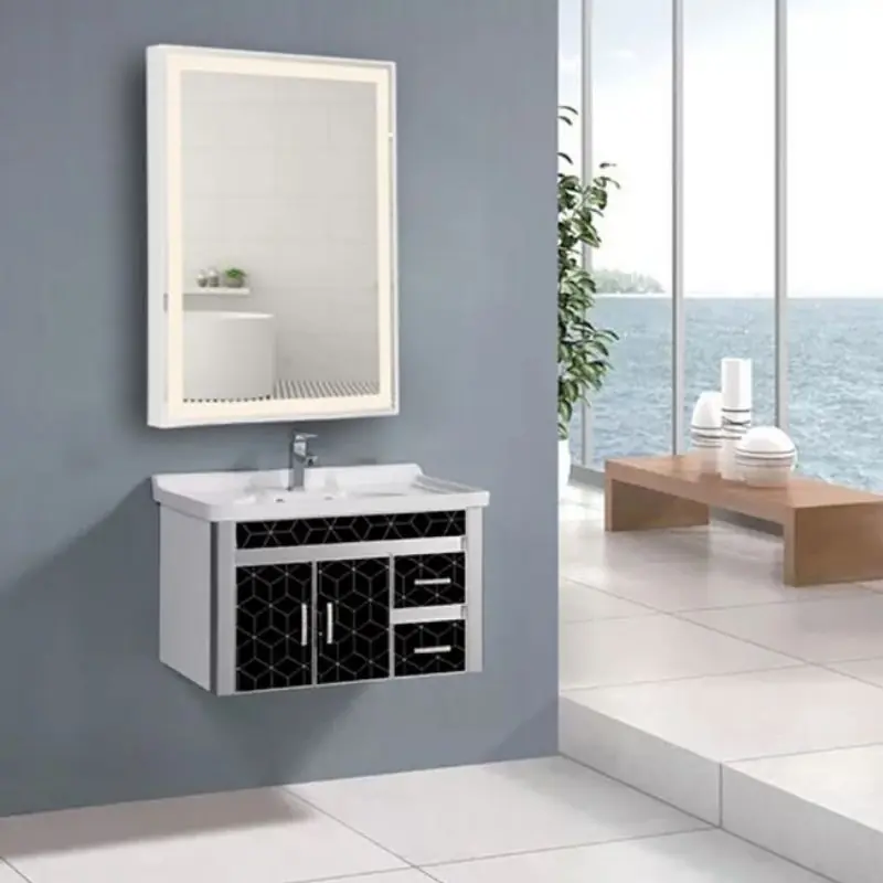 Espejo LED rectangular 46x66cm 40W + interruptor táctil blanco para baños